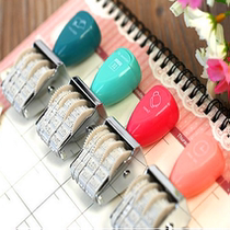 Korean version of the fashion in the mood for love Date roller seal Japanese and Korean style diary hand account seal album greeting card 4 choices