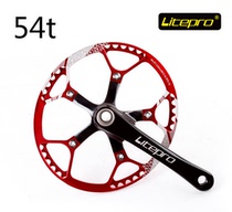 litepro 50t 54T ± 3 one-piece elliptical dental Disc 20 inch large row folding car modified bicycle dental disc
