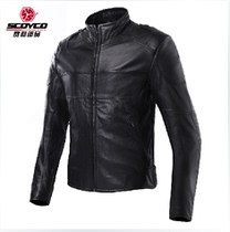 scoyco racing down motorcycle leather racing car suit mens anti-fall suit riding suit buffalo leather jacket abrasion resistant all season blouse