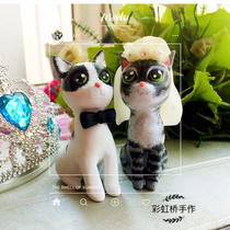 Soft pottery pet dog cat custom-made Wang star cat cat animal shape ornaments handmade custom gift