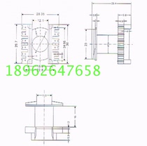 Transformer EC35 vertical 6 6 row pitch 22 6 pin pitch 5 bagwood skeleton