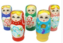 Childrens toys Five-layer matryoshka solid wood toys Kindergarten educational wooden toys Craft gifts Childrens toys