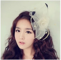 Bride headdress floral headdress hair hoop female Korean wreath seaside vacation photo photo fairy hair ornaments hairclip pin