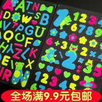 Handmade diy photo album tool accessories fluorescent sticker luminous sticker hand account diary decoration sticker