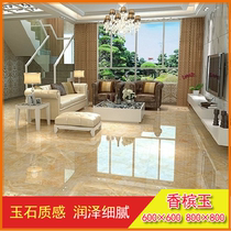 Living Room Bedroom Floor Tiles Full Throw Glazed 600800 Interior Restaurant Hall floor Brick Background Wall Champagne Jade