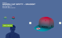KBC Kite Surf @North Gradient embroidery gradient color New Era Duck Tongue Cap Red Blue