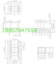 ei28 EE28 vertical 6 6 Bakelite skeleton