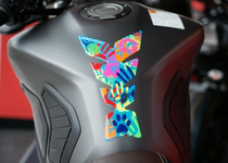 Italian PRINT Misano Rossi hand printed fuel tank patch fish bone patch bird skin