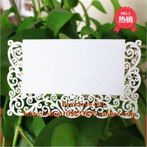 Korean style love lace wedding fashion hollow table Cayenne seat card guest sign-in card 30 pieces