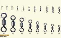 Yongmiao 1001 American stainless steel connecting swivel fishing gear accessories eight-character ring fishing group 10 packs