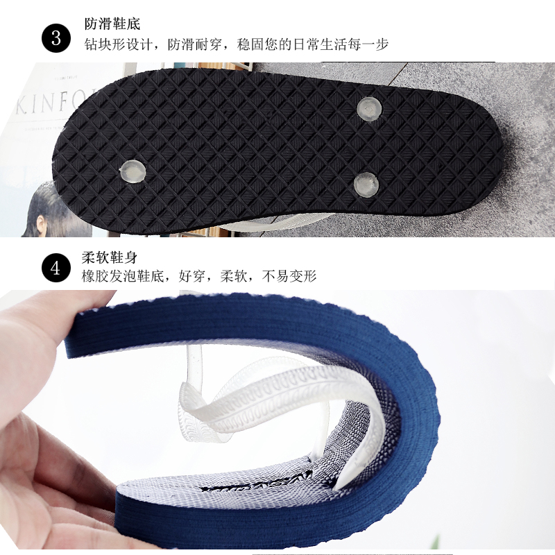 Dép xỏ ngón dạ quang mùa hè nam và nữ phẳng mới với giày đi biển đôi mẫu huỳnh quang nhúm chống trượt và dép lê kéo dép nam cao cấp