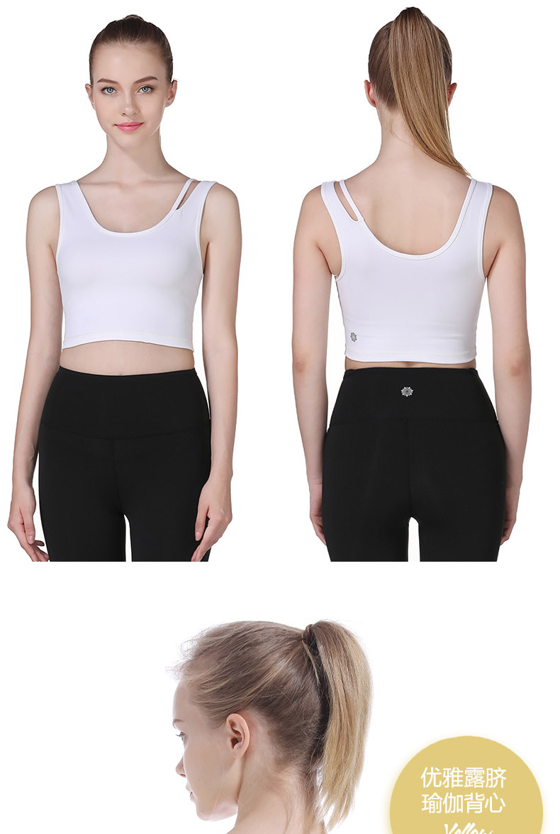 Yoga quần áo đoạn ngắn rốn vest sling top với pad ngực độ ẩm wicking đàn hồi cao thoải mái thể thao quần áo tập yoga hàng hiệu