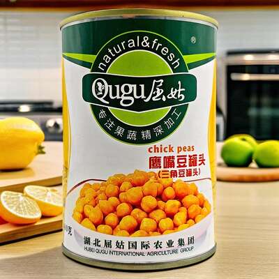 Qugu Chickpea Canned Food 400g, ready-to-eat canned food, Healthy and delicious chick peas