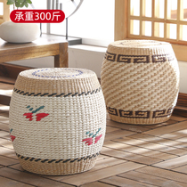 Grass choreography small stool Home short stool minimalist Bench Creative Living Room Small Sofa Stool Solid Wood Bench for changing shoes stool