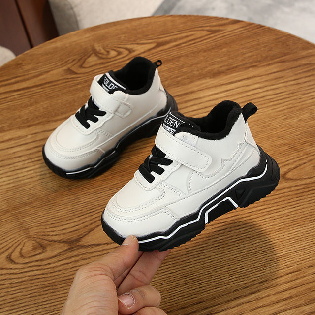 Baby toddler shoes autumn and winter 1 year old 5 children's sports shoes girls board shoes small white shoes boys old shoes soft bottom non-slip