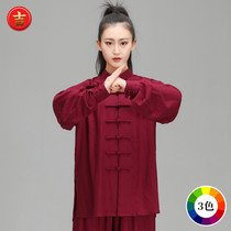 Taiji clothes men and women with loose spring and autumn sets handmade traditional Chinese style practice service competition performance uniforms new