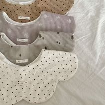 FOR NUONUO export quality Korean baby saliva towel pure cotton baby absorbent bib soft bib type A