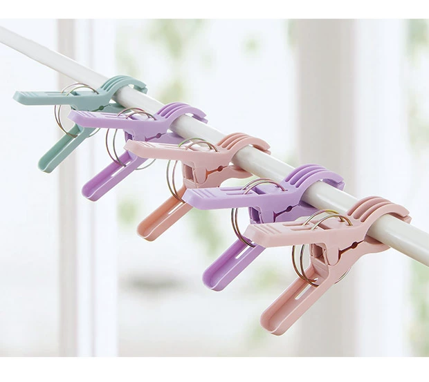 Yousiju lớn clip nhựa quilt nhà clip gió lớn clip kẹp quần áo cố định quần áo quilt khô clip - Hệ thống giá giặt