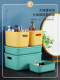 Desktop Storage Box Rectangular Household Plastic Storage Box with Lid for Cosmetics, Snacks, and Miscellaneous Items Storage Basket Organizer Box