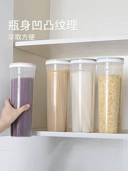 Noodle Storage Box, Grain Storage Container, Food-Grade Sealed Fresh-Keeping Pasta Storage Bin, Divided Storage Box, Kitchen Noodle Box