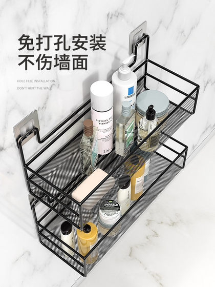 Bathroom Storage Rack for Home Use, Bathroom, Toilet, Kitchen, Washbasin, No-Drill Wall-Mounted Storage Shelf