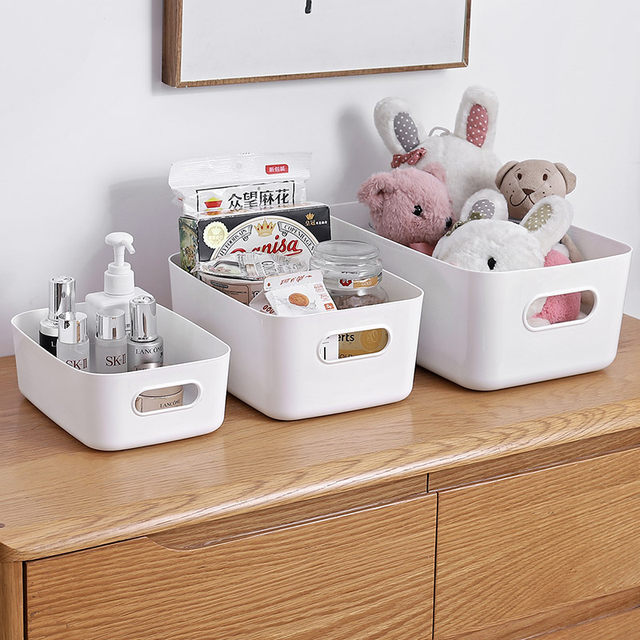 Dormitory debris storage box desktop plastic cosmetic storage box storage box bathroom kitchen storage basket box