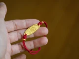 流光家 Золотой оберег на день рождения, браслет из красной нити, мужской стиль