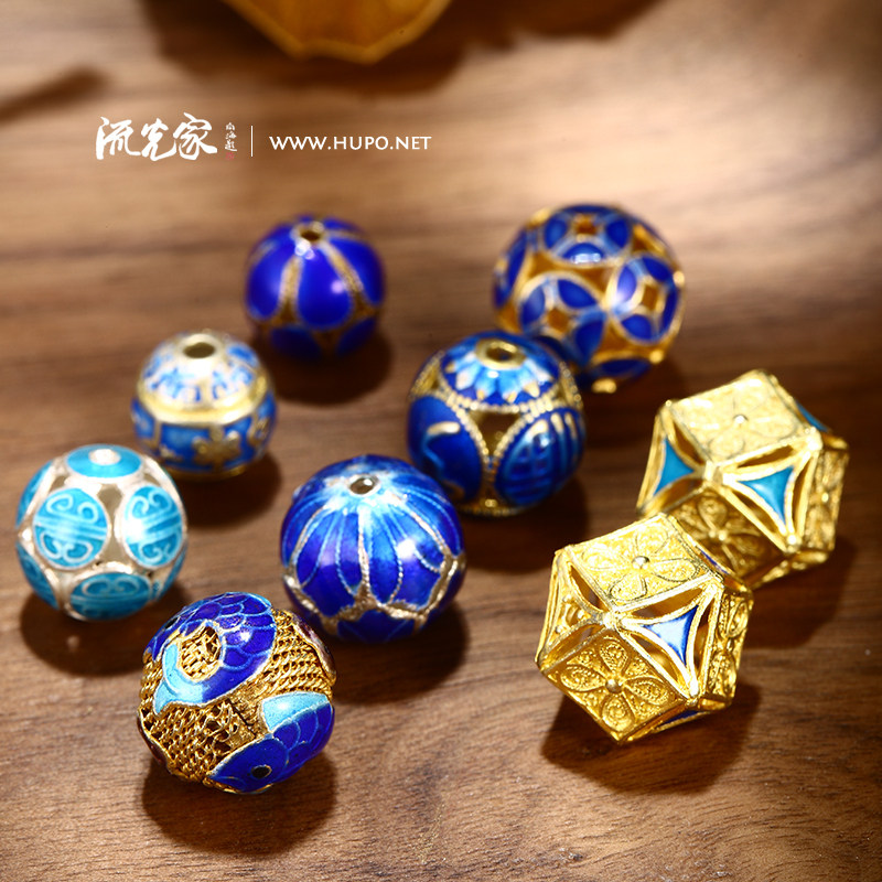 Streamer Home Silver and Gold Plated Old Beijing Filigree Beads Eighteen Sons Accessories
