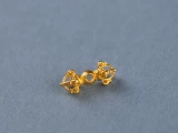 [流光家 纯金古法錾刻金刚杵降魔杵 999黄金吊坠配饰隔片隔珠]