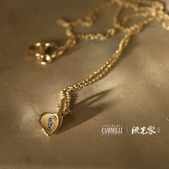 Flow home CAMMILLI Italian jewelry Mallone Lemon Gold 18K gold necklace ring ear nails