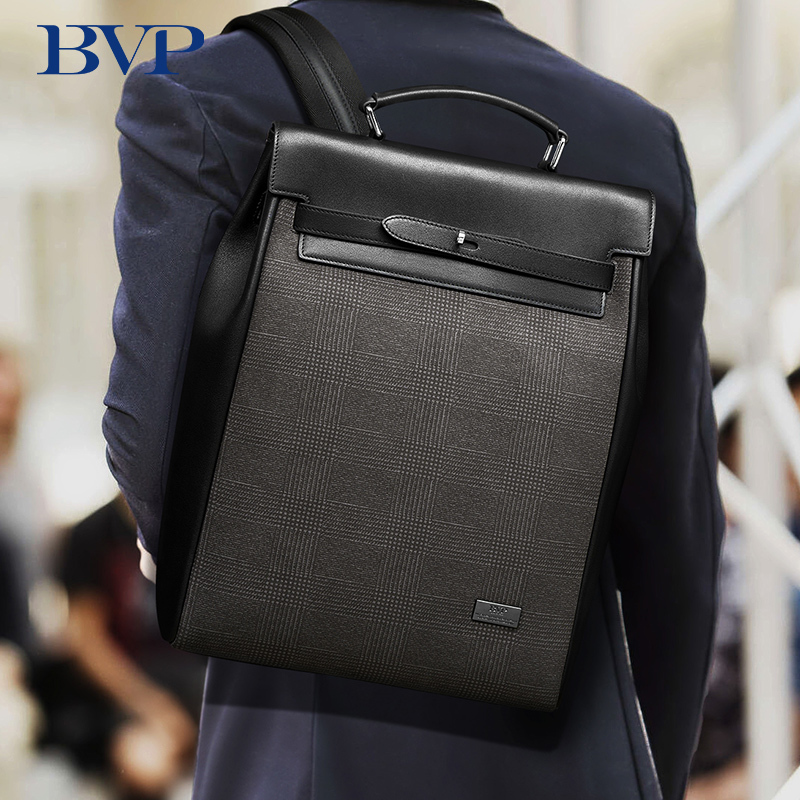 Chinese Valentine's Day Gift Bvp Genuine Leather Backpack Men's High-End Original Brand Kelly Backpack New Business Computer Bag Chinese Valentine's Day Gift Bvp Genuine Leather Backpack Men's High-End Original Brand Kelly Backpack New Business Computer Bag