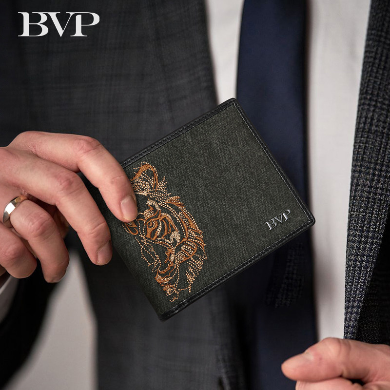 Мужской кожаный бумажник BVP, футляр для карт, встроенный высококачественный брендовый кошелек, новинка 2025 года, многофункциональный кошелек большой емкости Изображение 1