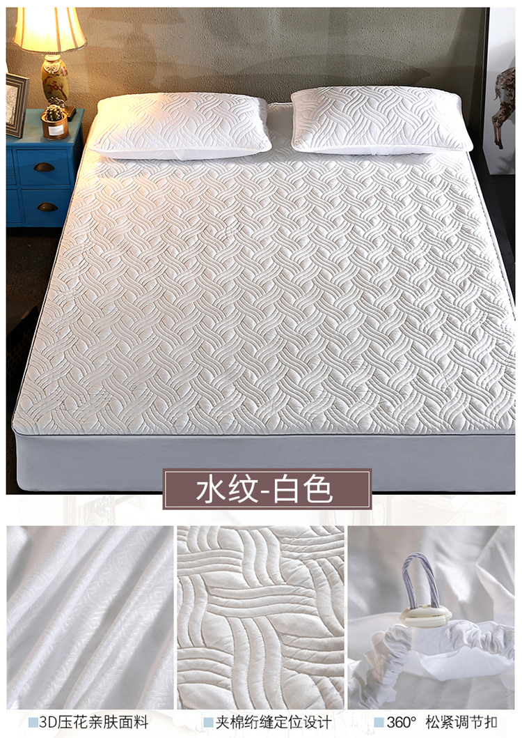 Những người yêu thích Luo Lai cotton 100% cotton bộ chăn Simmons chống trượt dày 1,8m 	ga chun trải giường 2mx2m2	