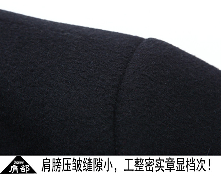 Mùa thu và mùa đông áo len trung niên đầu gối nam dài cashmere áo gió dày cha len áo len áo khoác nỉ nam