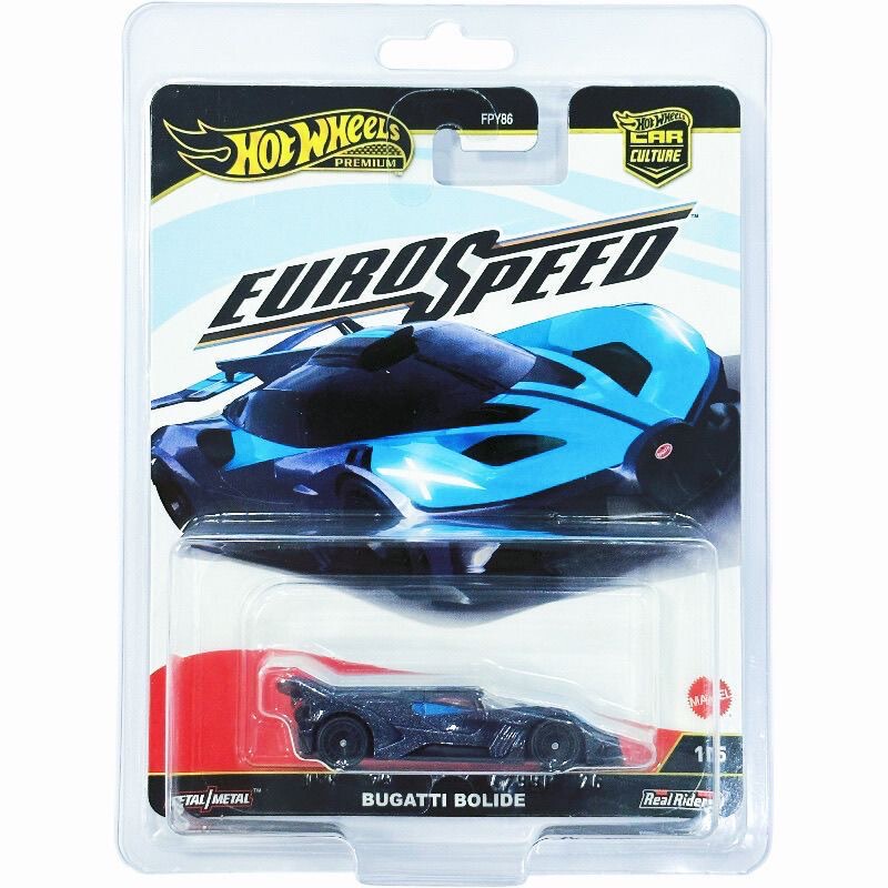 Hot Wheels Car Culture European Speed Ferrari Bugatti Flying Fireball Iron Base Rubber Tires