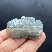 Ruihuangcui Natural Jade Fine Jewelry Yunnan Huanglong Jade Full Golden Sand Overlord Pixiu Pendant Sweater Chain Certificate