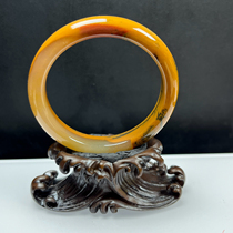 Ruihuang Cui Natural Jade Yunnan Huanglong Jade Fine Jewelry Grass Flower Antique Bracelet 53 Circle Jade Bracelet