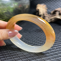 Ruihuang Cui Natural Jade Yunnan Huanglong Jade Fine Jewelry Grass Flower Bracelet 52 Ring Jade Bracelet Bracelet Certificate