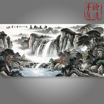 Hand-painted Chinese painting Landscape painting Living room Feng Shui patron four feet office hanging painting Cornucopia lucky calligraphy and painting Decorative painting