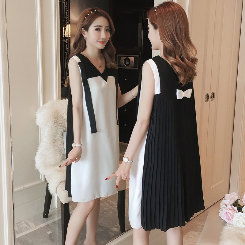 2022 new summer foreign style maternity dress summer skirt net red spring summer dress trendy hot mom personality pregnant woman dress