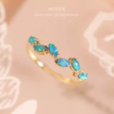 末森 Ювелирное украшение, кольцо, инкрустация камня, золото 750 пробы, с драгоценным камнем, делается под заказ