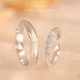 末森 Ювелирное украшение, инкрустация камня, кольцо подходит для мужчин и женщин для влюбленных, золото 750 пробы, легкий роскошный стиль, делается под заказ