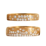 末森 Ювелирное украшение, инкрустация камня, кольцо подходит для мужчин и женщин для влюбленных, золото 750 пробы, легкий роскошный стиль, делается под заказ