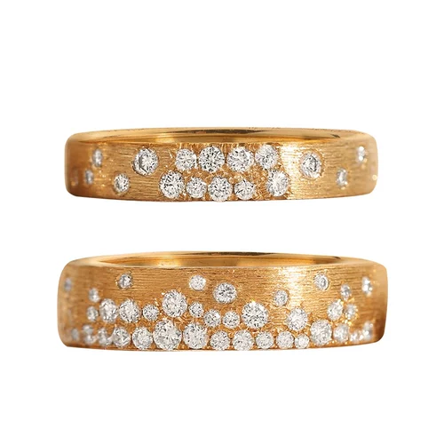 末森 Ювелирное украшение, инкрустация камня, кольцо подходит для мужчин и женщин для влюбленных, золото 750 пробы, легкий роскошный стиль, делается под заказ