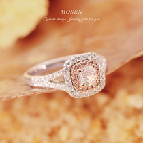 Mosen Mosen Jewelry Festival diamond ring ring ring stop 18K gold mosaic Diamond proposal wedding ring empty support customization