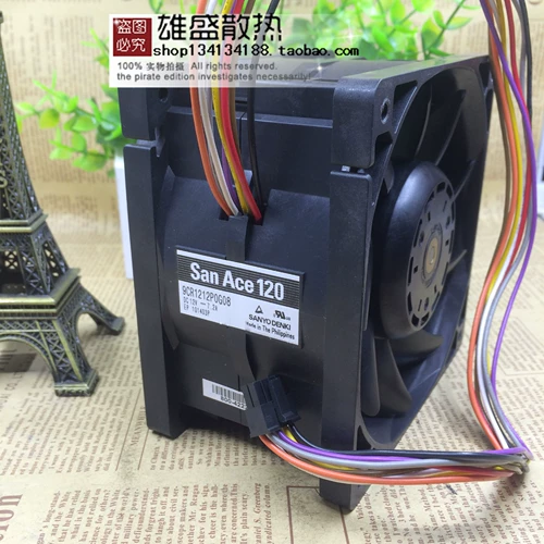 Япония Sanyo 9cr1212P0G08 12V 7.2a 12076 Водонепроницаемый суперсионечный промышленный вентилятор 8 Линия 8 Линия 8