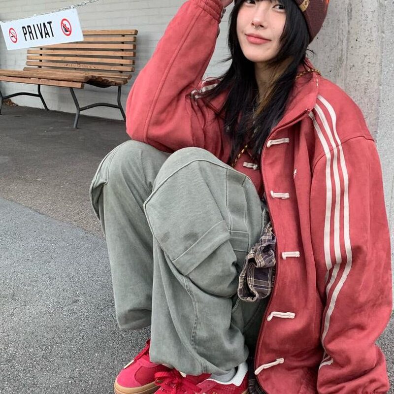 Discount Exclusive Zone | Ouyang Nana and Wang Anyu's Same Style New Chinese-Style Buttoned Tang Suit Jacket, Loose-Fitting Jacket for Men and Women