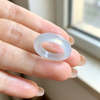 Burmese a-grade high-ice jade dual-purpose ring