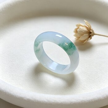 Palm a-grade ice type jadeite dual-purpose ring