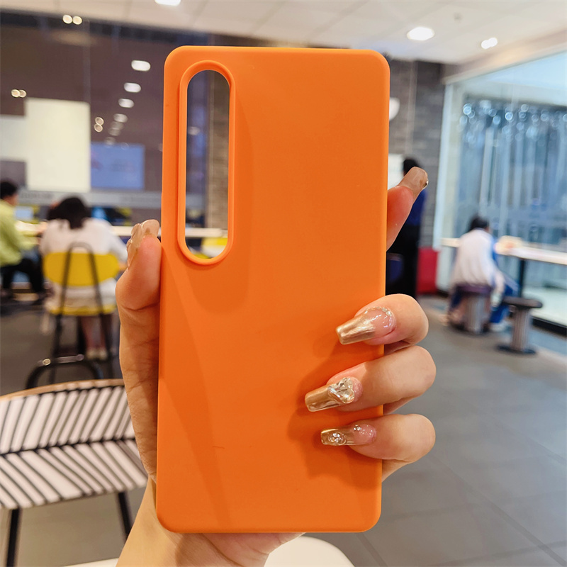 ins Chinese Trendy Style Suitable for Meizu 21Pro Phone Case Meizu 21/20Pro Liquid Silicone Full-Cover Protective Case Orange Golden Orange Vibrant Orange New Trendy Style